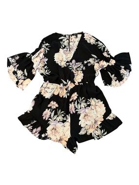 3/4 sleeve shorts romper